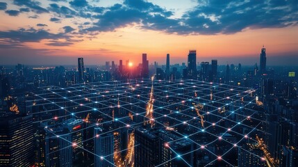 Poster - citywide energy storage network ensuring 24/7 renewable power availability.