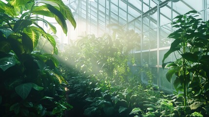 Poster - controlled environment farm where plants grow faster using carbon-enriched air.