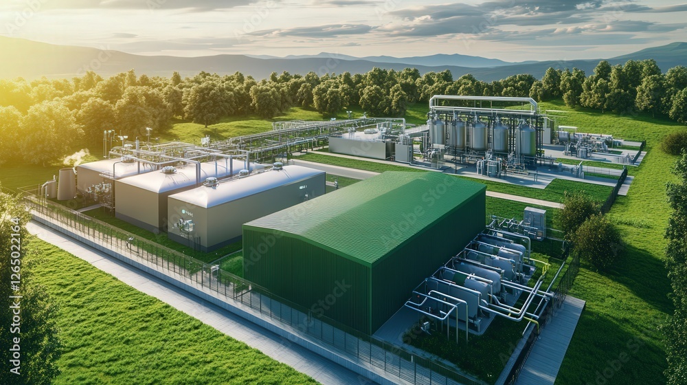 green hydrogen production facility using electrolysis to store ...