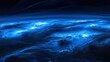 © Thirawat - noctilucent clouds glowing in electric blue hues, forming intricate patterns high in Earth upper atmosphere