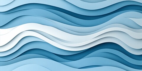 Poster - Abstract Pastel Blue Wave Texture Pattern, Elegant Geometric Minimalistic Background Design