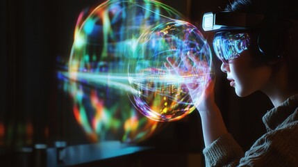 Poster - holographic communication device that projects real-time 3D images.