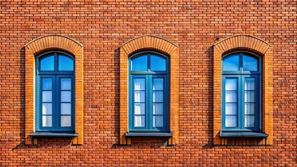 Poster - Minimalist Symmetrical Windows, Pinsk Building Facade - Stock Photo