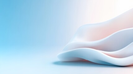 Poster - Blue and white background with a white wave