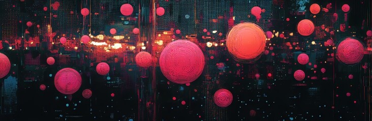 Poster - an abstract bokeh background with defocused blurred pink hearts is a popular choice for modern reali
