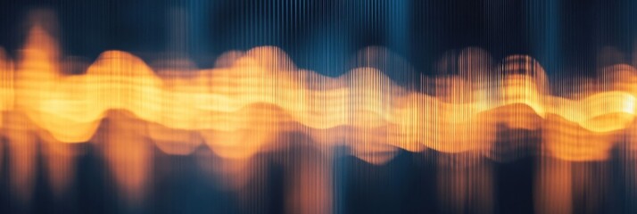 Poster - Abstract light waves in motion creating dynamic visual patterns
