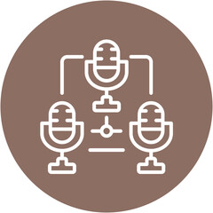 Wall Mural - Podcast Network Icon