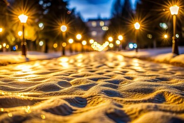 Poster - Night Photography: Textured White Beige Abstract Art Surface