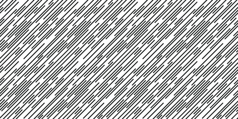 Aufkleber - Abstract seamless black dash lines diagonal pattern. Angle speed lines pattern background. Black and white diagonal stripe background, line design, seamless pattern