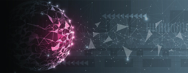 Poster - Futuristic neural network concept
