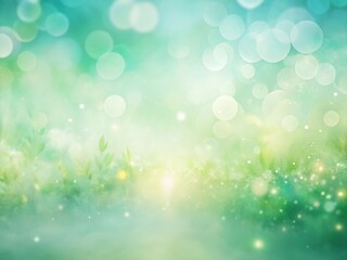 Poster - Pastel Green Watercolor Background, Abstract Gradient Texture, Soft Color Palette, Spring Theme, Delicate Design