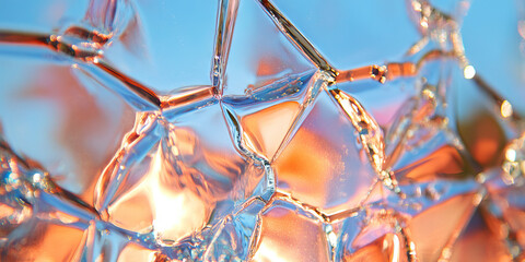 Poster - Abstract Image of Fractured Translucent Material