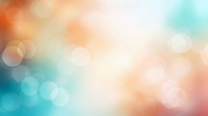 Wall Mural - blue orange abstract background blur with bokeh