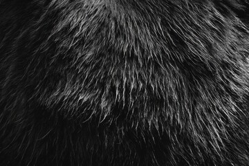 Poster - Detailed monochrome animal fur close up texture backdrop