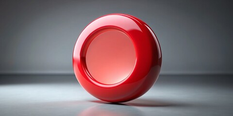 Poster - Red Circle 3D Abstract Background: High-Resolution Stock Photo
