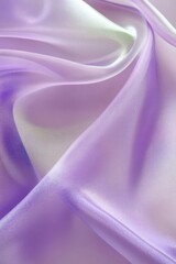 Wall Mural - Soft lilac silk fabric with gentle folds and iridescent sheen.