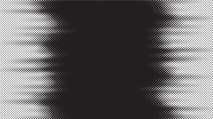 Aufkleber - Grunge halftone gradient line with blurred motion speed lines. Dots pop art comics sport style vector illustration halftone.