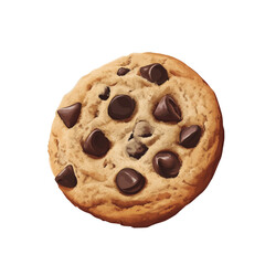 Wall Mural - chocolate chip cookies, Transparent background, snack