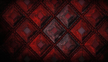 Poster - abstract red and black diamond pattern background for digital projects, wallpaper, textile, and graphic design

