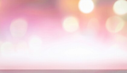 Fototapete - soft pink pastel bokeh background with blurred light circles for product display, event design, or branding visuals

