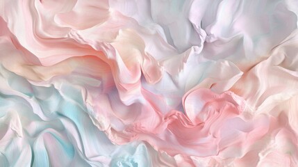 Wall Mural - A wavy pastel border background image.