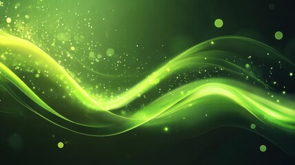 Poster - Green abstract dynamic background