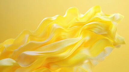 Poster - yellow line waves abstract background modern flowing lines futuristic tech concept suitable various 