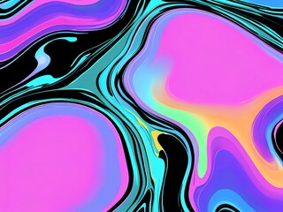 Wall Mural - Vibrant Abstract Swirls: A Psychedelic Color Symphony