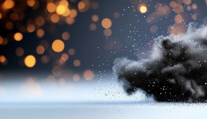 Poster - Abstract Dust Cloud with Bokeh Background Creating an Artistic and Dreamy Atmosphere for Visual Projects