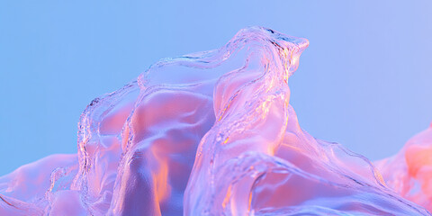 Poster - Abstract Pink and Purple Translucent Forms