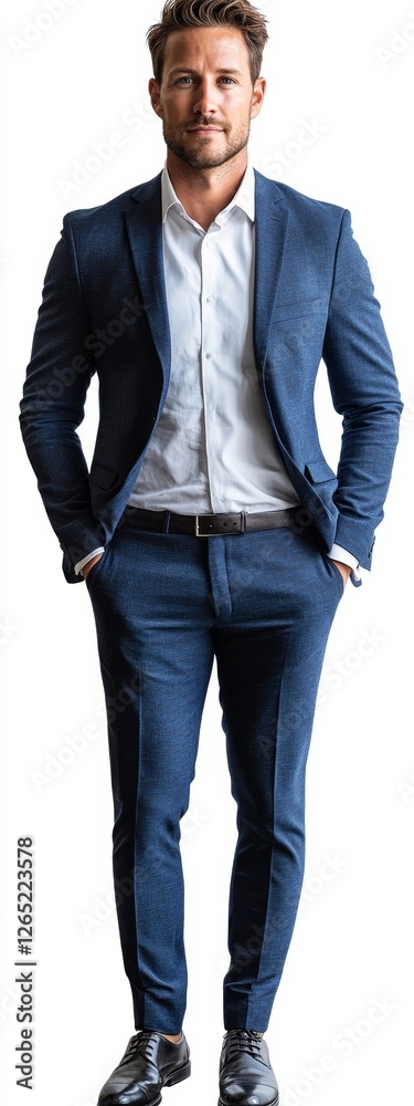 Handsome young businessman in formal wear portrait of confident ...