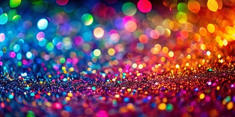 Poster - Vibrant Glitter Texture: Multicolored Sparkle Background for Digital Marketing