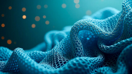 blue fishing net
