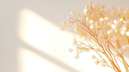 Poster - Golden Elegance, a vibrant scene filled with warm golden hues, open spaces inviting serenity, sunlight illuminating textures, creating a sense of calm and beauty.