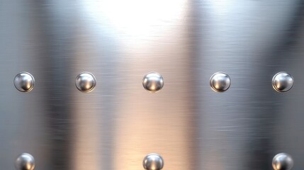 Poster - Shimmering Metallic Surface, A smooth, reflective metallic backdrop with ample free space, perfect for showcasing designs or text with a modern, sleek aesthetic.