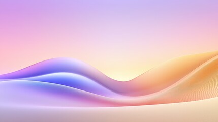 Poster - A smooth gradient background transitioning from warm peach to deep lavender, evoking a sense of calm and balance.