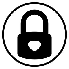 Wall Mural - padlock glyph icon