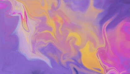 Poster - vibrant swirling purple, yellow, and pink abstract texture with fluid lines, digital design, and artistic motion