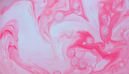 Poster - abstract pink and white marbled texture close-up with soft fluid pattern, perfect for background or design use