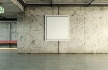 Poster - underground billboard mockup, an isolated poster designed to promote an advertising campaign