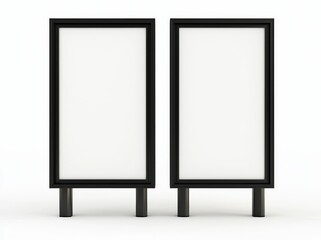 Poster - A blank outdoor advertising billboard or public information board in 3D format is required for mockup purposes