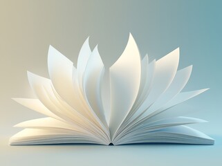 Poster - A sheet of paper folded into four sections, used as a mockup for a letter or poster, depicted in a 3D illustration