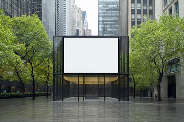 Poster - a vacant city light poster mock-up serves as a potential advertising space