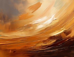 Wall Mural - the background is characterized by an earthy hue with brushstroke details