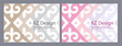 © AikaMozaika - Set of kazakh graphic design templates for card, banner, flyer. Ethnic ornament, national ornament on background. Simple abstract minimal ornament texture.