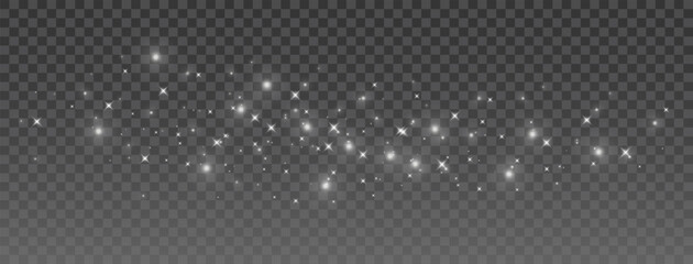 Wall Mural - Glowing light effects set: neon circles, speed motion trails, shining squares, spotlight beams, and sparkling stars on a transparent background for futuristic and digital design overlays.
