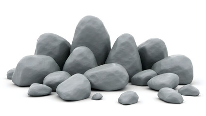 Aufkleber - Collection stones isolate on white background