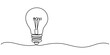 © SREESADHIN - Light bulb continuous one line drawing. Single line vector illustration with editable stroke, bulb symbol continuous one line drawing light idea, Creative solution team work concept pro vector.
