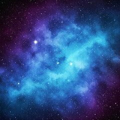 Wall Mural - abstract space background. Beautiful fantasy starry night sky, blue and purple colorful, galaxy and aurora 4k wallpaper. cosmic watercolor illustration. Colorful space background with stars.