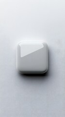 Poster - Minimalist White Square Object on Textured White Surface Modern Clean Design Concept